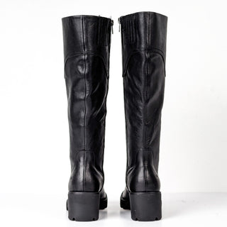 Born Women Gabriella Black Leather Urban Riding Western Knee Boots size 7