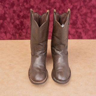 Redhead Men Vintage Retro 90s Brown Leather Western Cowboy Pull on Boots sz 7.5