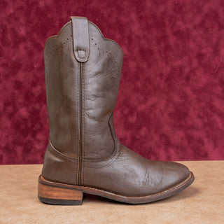 Redhead Men Vintage Retro 90s Brown Leather Western Cowboy Pull on Boots sz 7.5