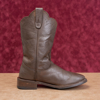 Redhead Men Vintage Retro 90s Brown Leather Western Cowboy Pull on Boots sz 7.5