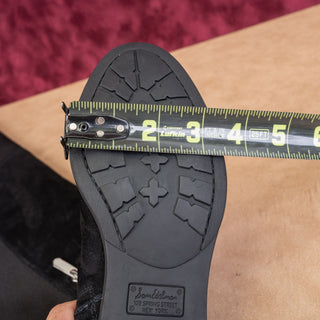 Sam Edelman Women Pam Black Suede OTK Zip Stretch Flat Lug Boots size 7