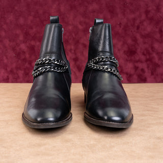 Blake McKay Men Dunbar Black Leather Harness Ankle Boots sz 7.5