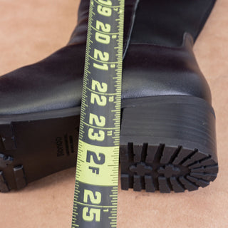 Blondo Women Sierra Black Leather elastic Panel Waterproof OTK Boots sz 9