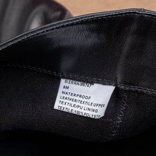 Blondo Women Sierra Black Leather elastic Panel Waterproof OTK Boots sz 9