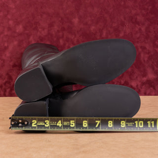 Nordstrom Women Hanna Black Leather Fashion Riding Knee Boots sz 8