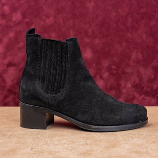 La Canadienne Wmn Prince Chelsea Western Cowboy Vibram Black Suede Boots Sz 8.5