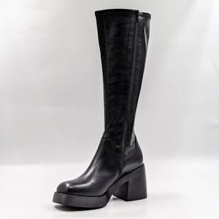 Vagabond Wmn Brooke Retro Chunky Style Square toe Black Leather Boots 7US EUR 37