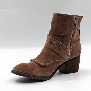 Donald Pliner Women Diem Brown Suede Western Buckle Ankle Booties Boots size 8