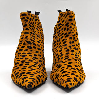 AGL Women Leopard Print Leather Zip Pointy Toe Boots size 6.5-7US EUR 37