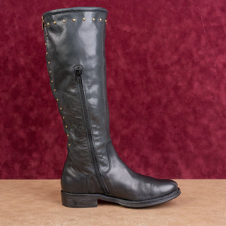 Mooia Women Black Leather Classic Riding Vintage Y2K Knee Boots 6.5US EUR37