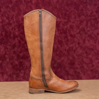 Frye Women Melissa Button Zip Brown Leather Equestrian Riding Knee Boots sz 7.5