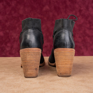 Modern Vintage Women Vintage Retro 90s Lace Black Leather Boots sz 10US EUR 40