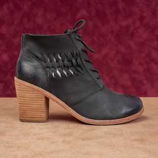 Modern Vintage Women Vintage Retro 90s Lace Black Leather Boots sz 10US EUR 40