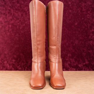 Seychelles Women Vara Brown Leather Riding Square Toe Fashion Tall Boots sz 8