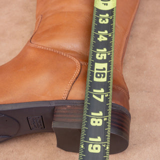 Sam Edelman Women Penny Wide Calf Equestrian Brown Leather Knee Boots sz 9