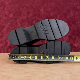 Stuart Weitzman Women Norah Chelsea Black Patent Leather Platform Boots size 9