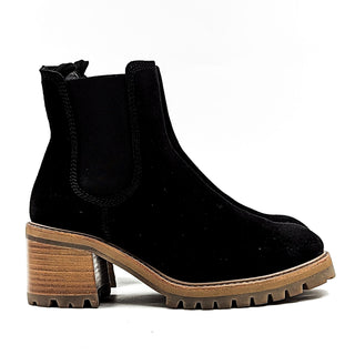 Pedro Garcia Women Zona Slip-on Black Smooth Suede Chelsea Boots 6US EUR36.5