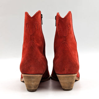 Free People Women New Frontier Western Red Rust Cowboy Boots size 7US EUR 37