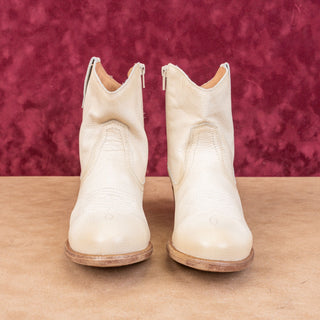 Miz Mooz Women Carlitos Western Cowboy Zip Pull Linen Leather Boots 8.5US EUR39