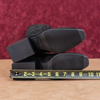 Blondo Women Tess Black Suede Waterproof Block Heel Knee Zip Boots sz 7