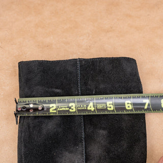 Blondo Women Tess Black Suede Waterproof Block Heel Knee Zip Boots sz 7