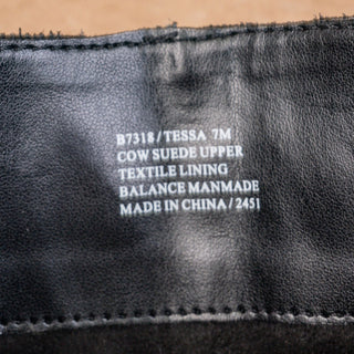 Blondo Women Tess Black Suede Waterproof Block Heel Knee Zip Boots sz 7