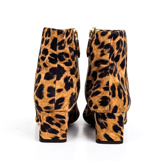 Marion Parke Women Tasha Leopard Suede Leather ankle Boots Size 6.5US EUR 37