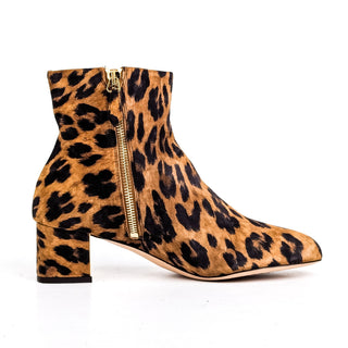 Marion Parke Women Tasha Leopard Suede Leather ankle Boots Size 6.5US EUR 37