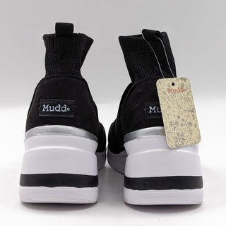 Mudd Women Georgina Knit Sock platform Black sneakers sz 8.5