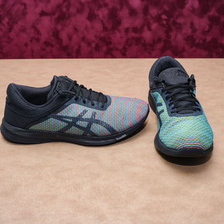 Asics Women Fuze X Rush Black Pink Lace-up Comfort Sneakers sz 8