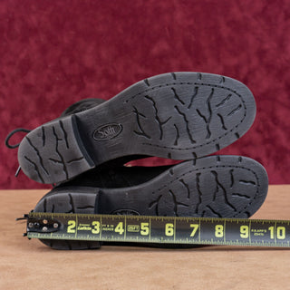 Sofft Women Sharnell Low Black Suede Waterproof Back Lace-up fashion Boots 6.5