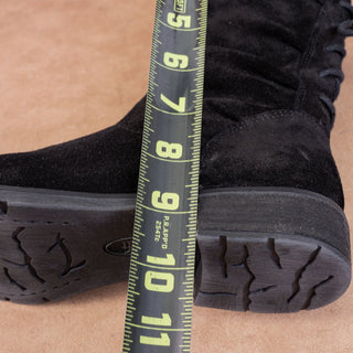 Sofft Women Sharnell Low Black Suede Waterproof Back Lace-up fashion Boots 6.5