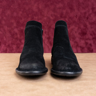 Born Women Laney Black Distress Suede Slip-on Ankle Boots sz 6.5