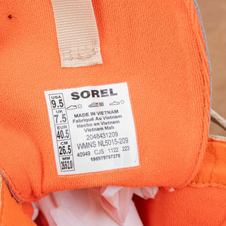 Sorel Women Caribou X Lace-up Waterproof Orange Cream Leather Platform Boots 9.5