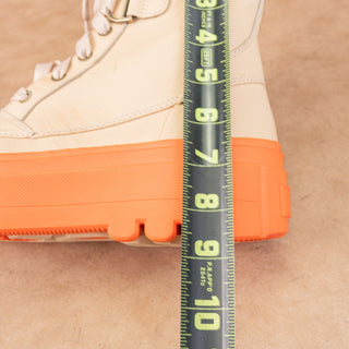 Sorel Women Caribou X Lace-up Waterproof Orange Cream Leather Platform Boots 9.5