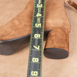 AGL Women Veta Brown Suede Dress Office Back Zip Ankle Boots 7US EUR 37.5