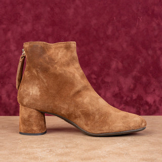 AGL Women Veta Brown Suede Dress Office Back Zip Ankle Boots 7US EUR 37.5