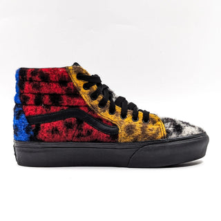 Vans Unisex SK8 Hi Platform Fuzzy Leopard Multicolor Sneakers size M8.5 W10