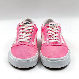 Vans Women Neon Pink Old Skool Canvas Lace-up sneakers size 9.5