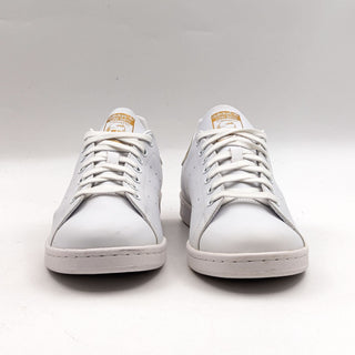 Adidas Men Gold Metallic White Stan Smith lace up Casual Sneakers size 11