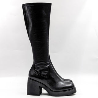 Vagabond Wmn Brooke Retro Chunky Style Square toe Black Leather Boots 7US EUR 37