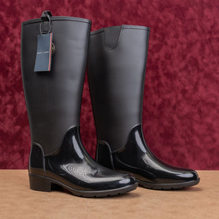 Tommy Hilfiger Wmn Festival Wide Calf Farm Riding Wellie Rubber Rain Boots sz 9