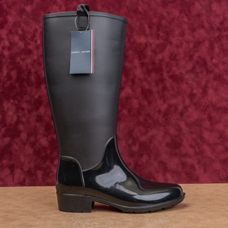 Tommy Hilfiger Wmn Festival Wide Calf Farm Riding Wellie Rubber Rain Boots sz 9