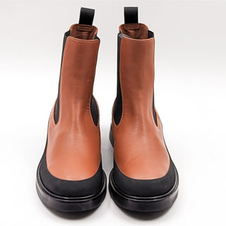 Frame Paris Women Le Holland Leather Rubber Brown Chelsea Boots 8US EUR 38.5