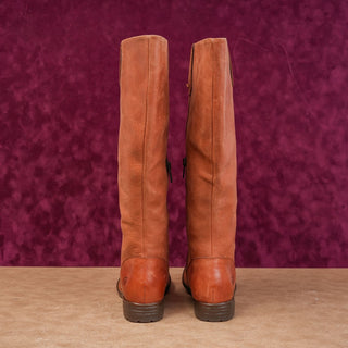 Born Women Shaunie Brown Wide Calf Cognac Leather Riding Boots sz 6