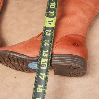 Born Women Shaunie Brown Wide Calf Cognac Leather Riding Boots sz 6