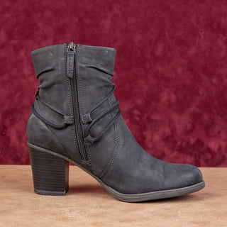 Tamaris Women Antishok Comfortable Grey Lace Zip Ankle Boots sz 8.5US EUR39