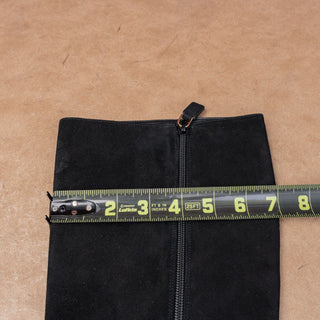 Stuart Weitzman Women 85 Pointy Toe Black Suede Fashion Party Knee Boots sz 7.5