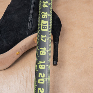 Stuart Weitzman Women 85 Pointy Toe Black Suede Fashion Party Knee Boots sz 7.5