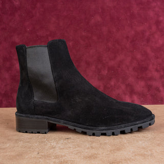 Stuart Weitzman Wmn Black Suede Slip-on Dress Chelsea Fashion Ankle Boots sz 10